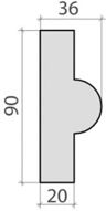 Фасадный наличник N-009 - схема