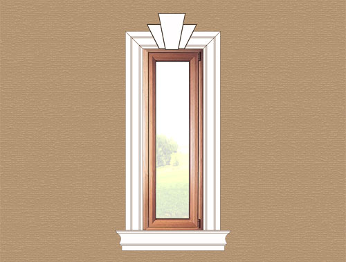 Обрамление окон и дверей. Пример 004 | Фасадный декор